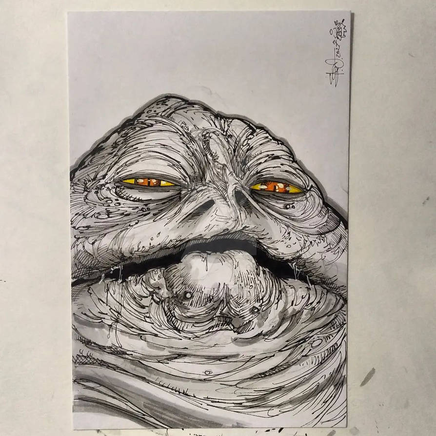 Jabba the Hutt postcard by SaintYak on DeviantArt