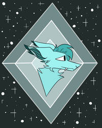 Blue galaxy diamond wolf