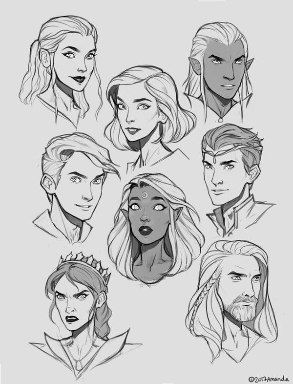 Portrait sketches by Indrakin on DeviantArt