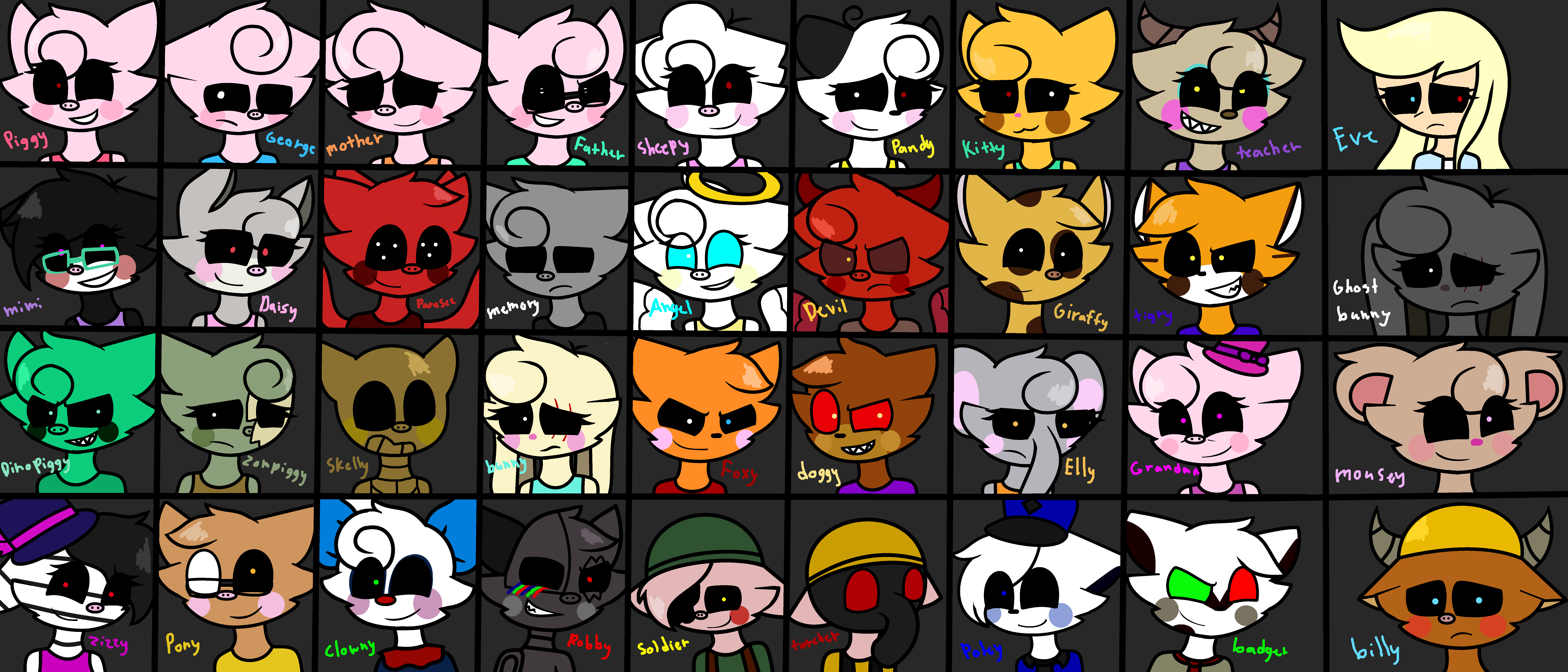 All Piggy Skins By Xxxfroxyxx On Deviantart - piggy pictures roblox all characters