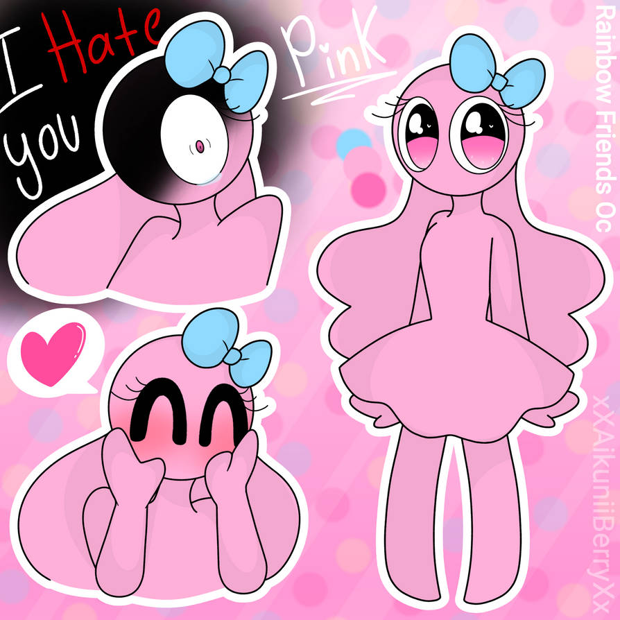 Pink The Friendly Monster (My Rainbow Friends OC) by starbunny196 on  DeviantArt