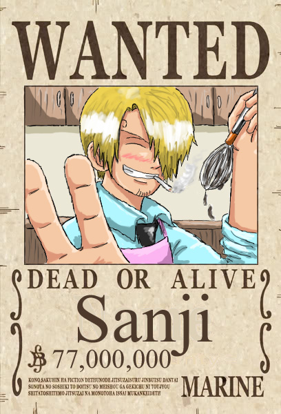 One Piece - Wanted Poster - Sanji 