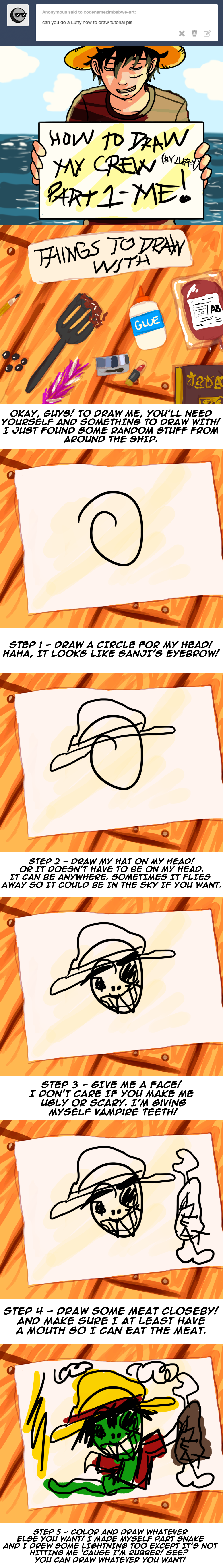 How To Draw Luffy