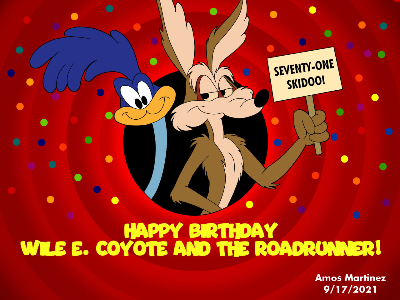 Happy Birthday Wile E. Coyote and The Roadrunner by ArtisticAmos on ...