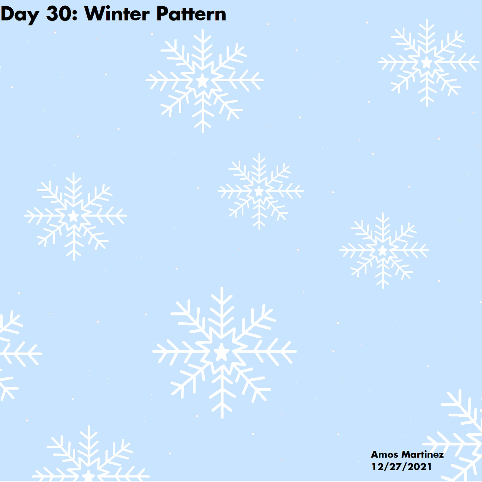 Random Winter Pattern Day 30: Winter Pattern by ArtisticAmos on DeviantArt