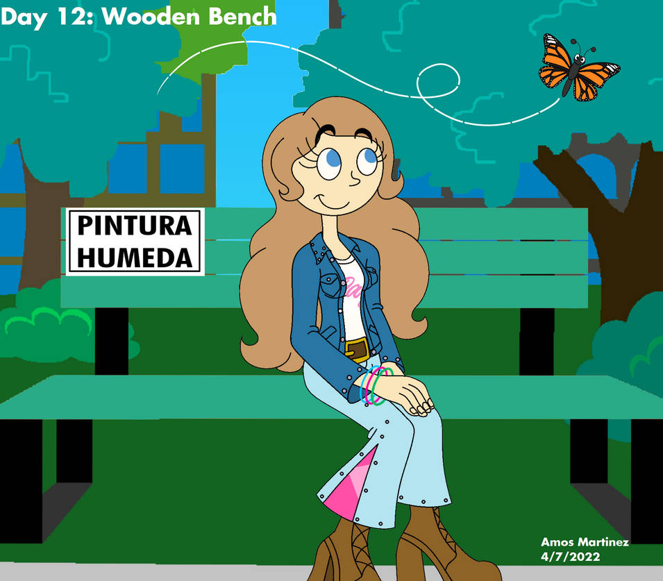 Day 12: Wooden Bench by ArtisticAmos on DeviantArt