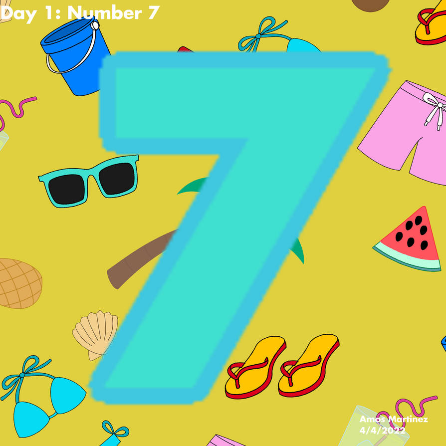 Day 1: Number 7 by ArtisticAmos on DeviantArt