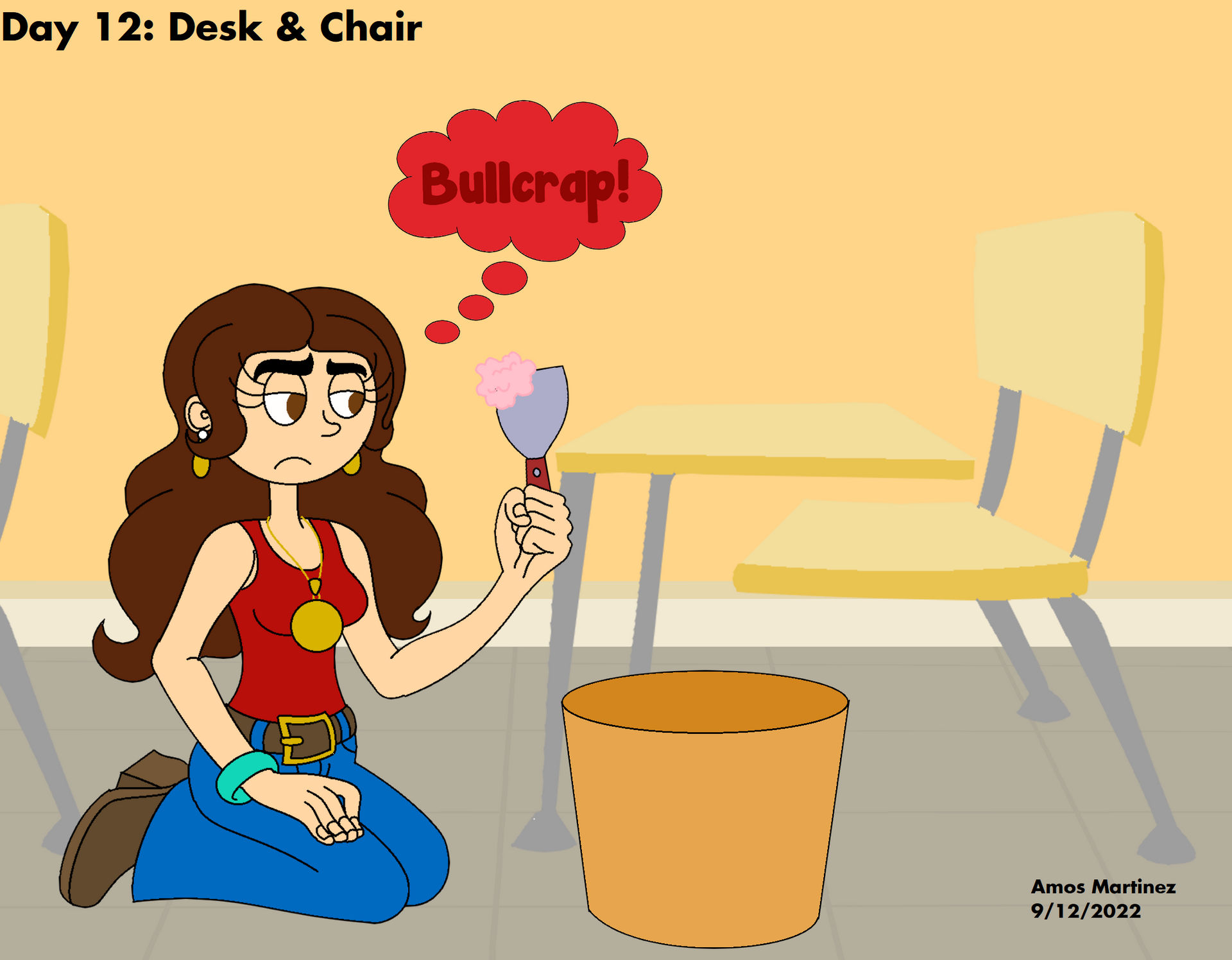Day 12 Desk and Chair by ArtisticAmos on DeviantArt
