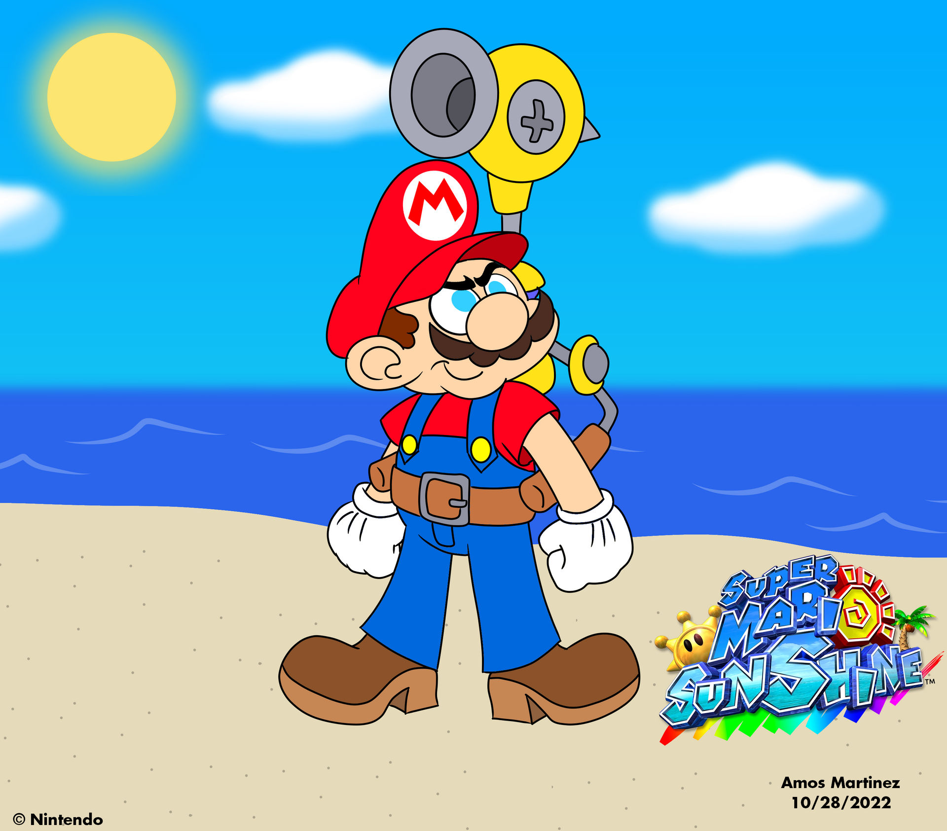 Da Sun Mario Super Mario Sunshine by ArtisticAmos on DeviantArt