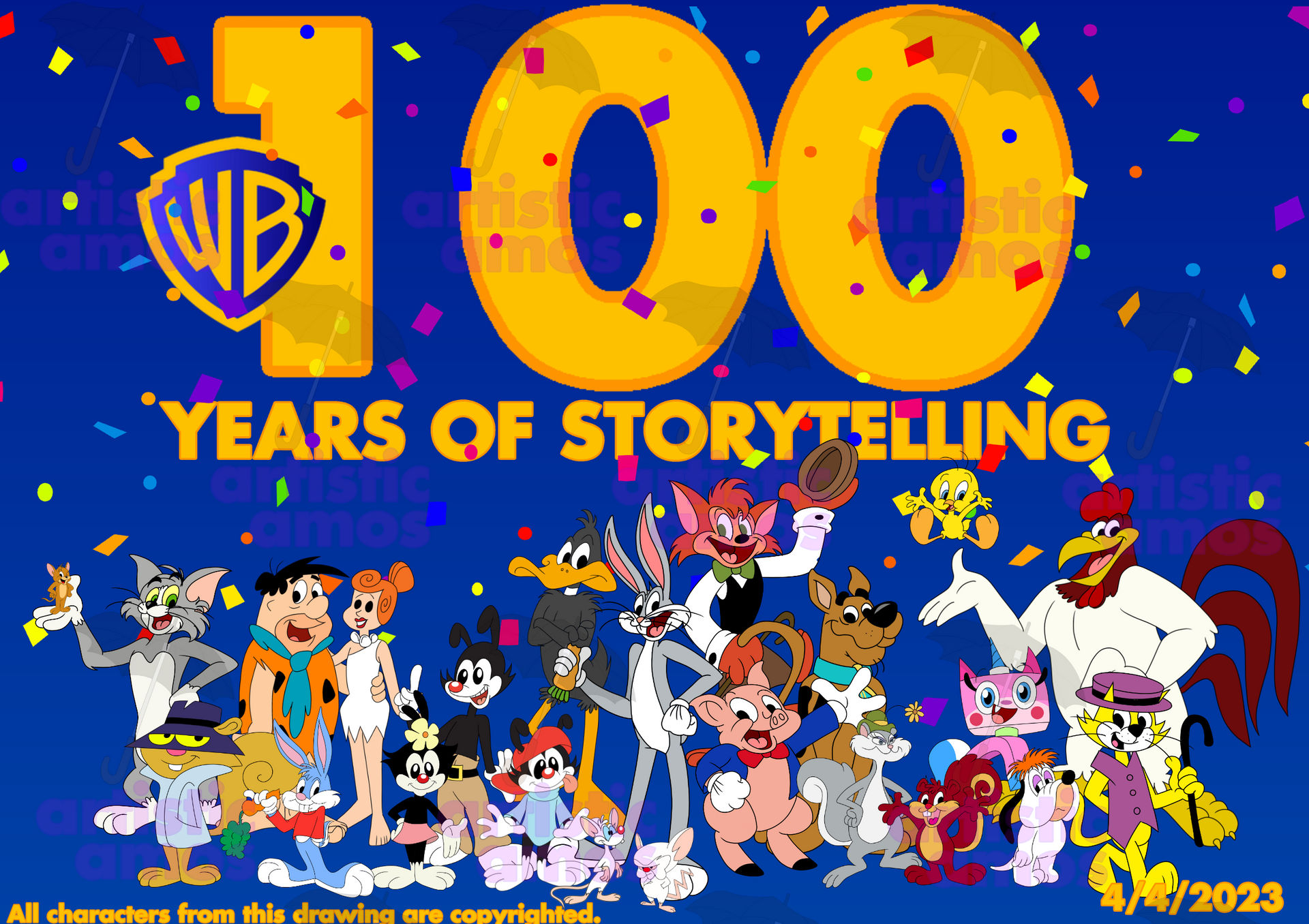 Happy 100th Anniversary Warner Bros by ArtisticAmos on DeviantArt Happy 100th Anniversary Warner Bros by ArtisticAmos on DeviantArt