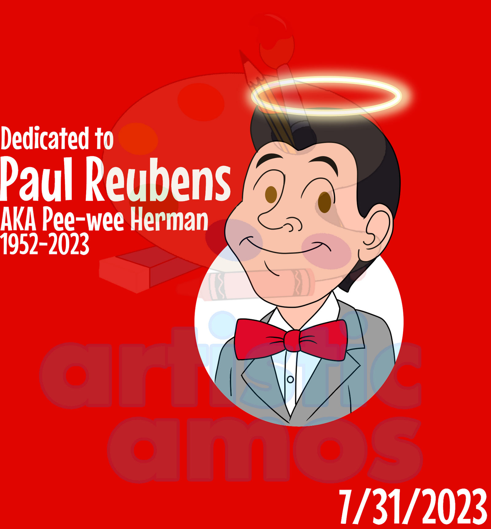 Dedicated to Paul Reubens by ArtisticAmos on DeviantArt