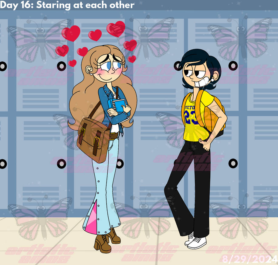 Day 16: Staring at each other by ArtisticAmos on DeviantArt