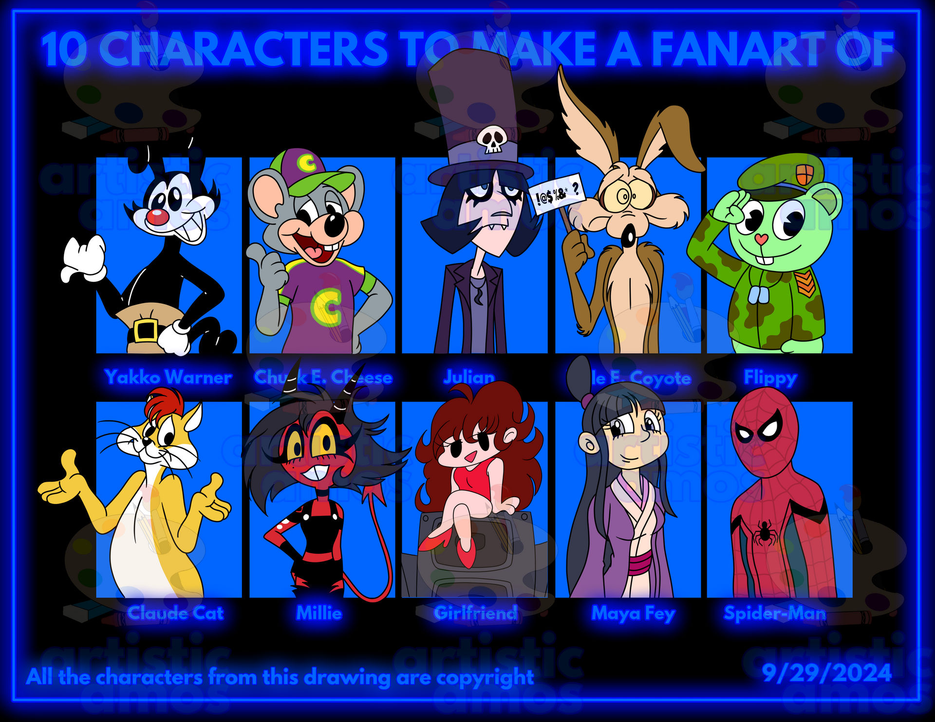 Fansinating Characters 10 Characters to Make a Fanart Of by ArtisticAmos on DeviantArt
