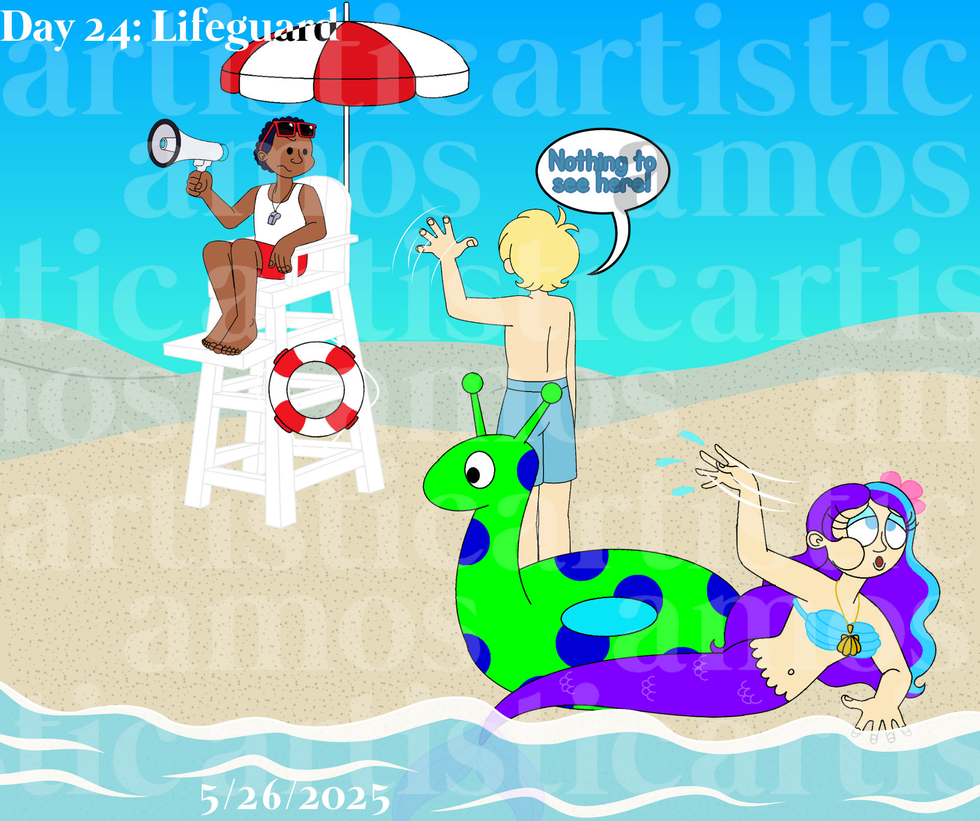 Lifeguard Meg Deviantart Day 24: Lifeguard by ArtisticAmos on DeviantArt