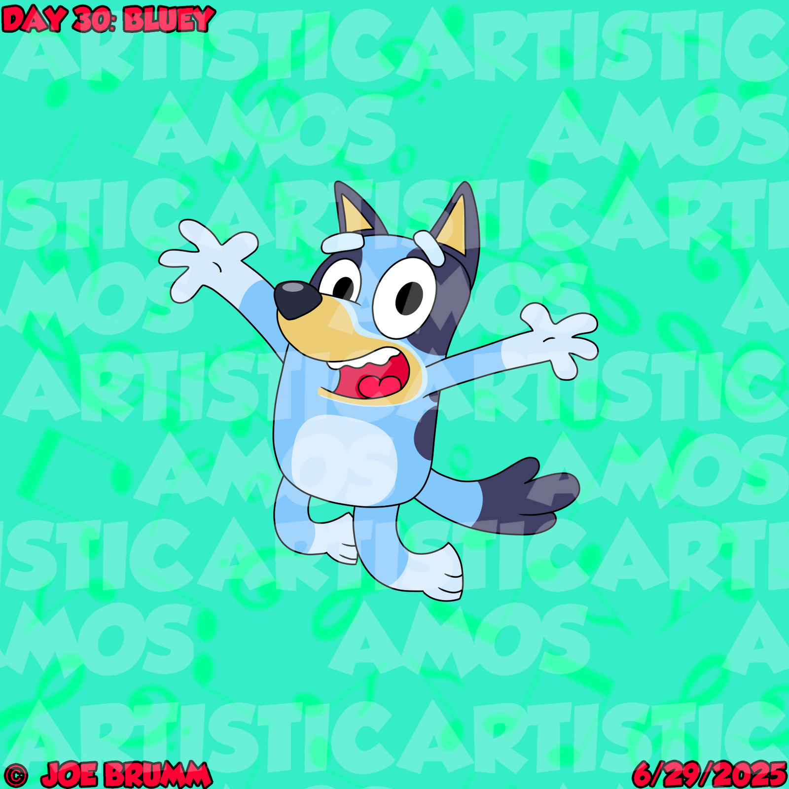 Bluey Adventure Deviantart Day 30: Bluey by ArtisticAmos on DeviantArt