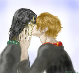 Severus and Remus sweet kiss