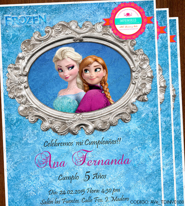 Diez años Degenerar Nueve AVe. Invitacion Imprimible Frozen Elsa y Anna by AVeImprimibles on  DeviantArt