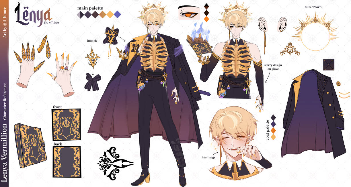 VTuber Reference Sheet Commission by illumee on DeviantArt