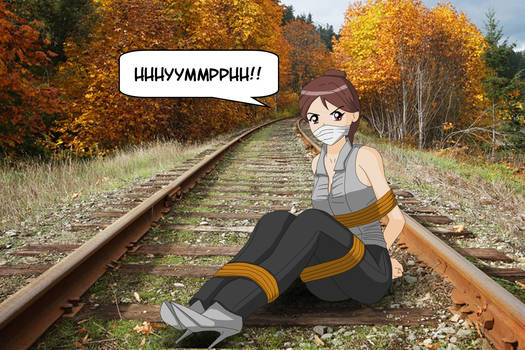 Girl gagged in railroad track for senojrevets