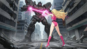 Pulsar Pureheart fights mechas