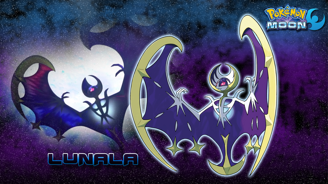 Download Shiny Purple Lunala Pokemon Sun And Moon Wallpaper