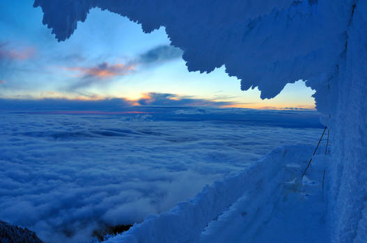 sunset above the clouds