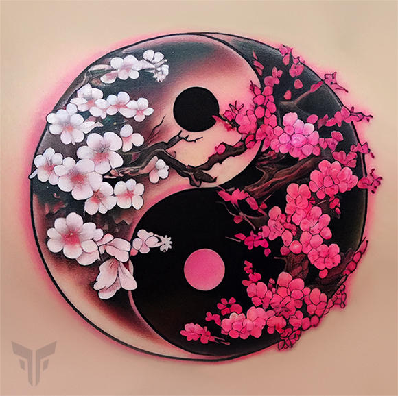 Yin Yang + Cherry Blossom by Thomas-Vo on DeviantArt