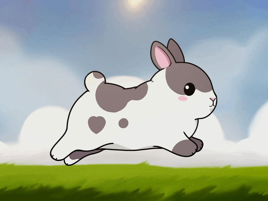 Rabbit cute run by BongBankBK on DeviantArt