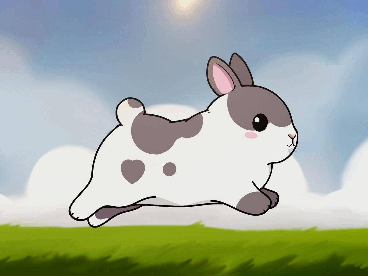 Rabbit cute run by BongBankBK on DeviantArt