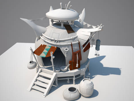 Unfinished 3d fantasy house