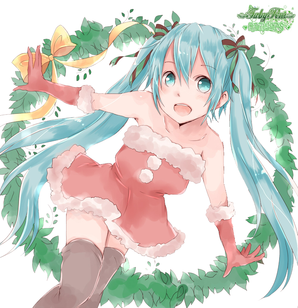 Miku Hatsune Navidad Render by FabyRM on DeviantArt