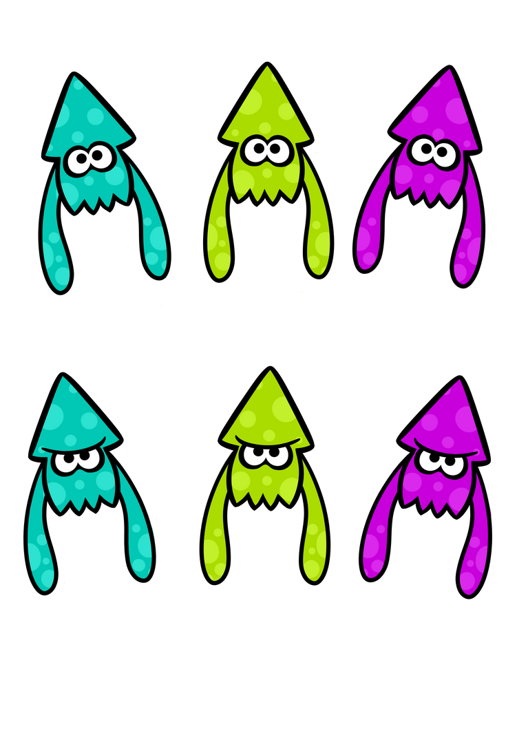 Splatoon Sticker Set 1 by CuteLittleVixen on DeviantArt
