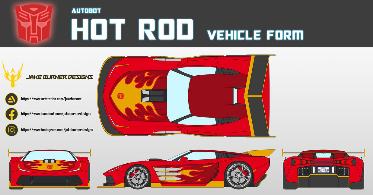 Auto Bot Car Form TRANSFORMERS: Autobot Hot Rod vehicle form by JakeBurner on DeviantArt