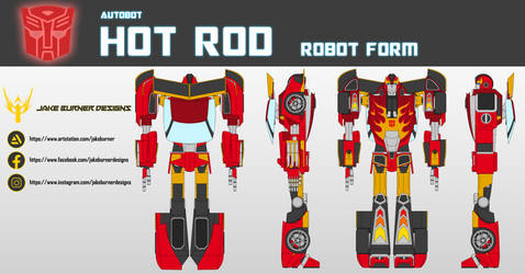 TRANSFORMERS: Autobot Hot Rod robot form