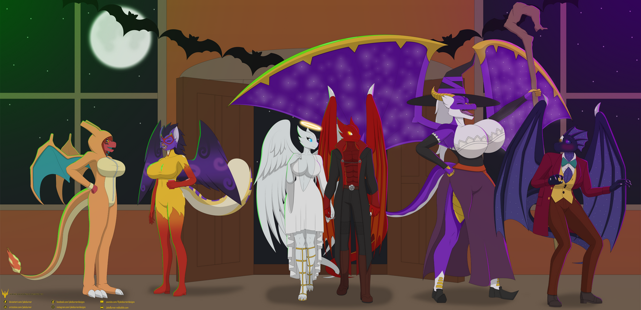 Party Ych (Late) Halloween 2023 Party YCH by JakeBurner on DeviantArt