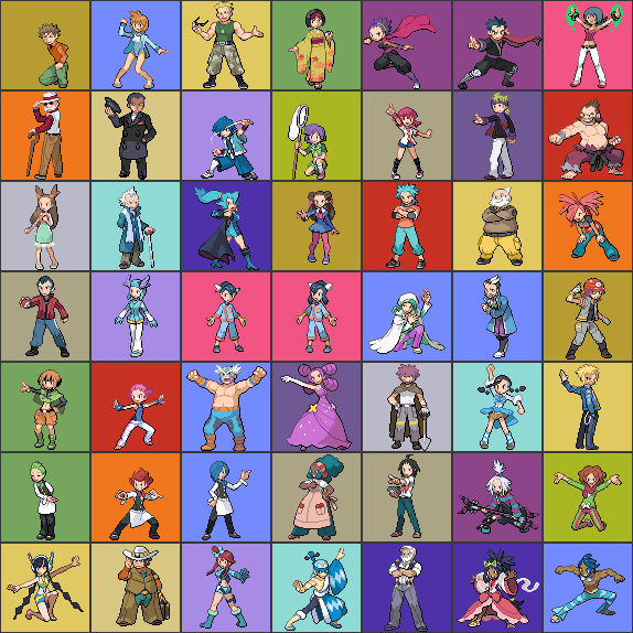 All Pokemon Gym Leaders by NickTheMan on DeviantArt