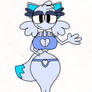 Snowgirl in swimsuit
