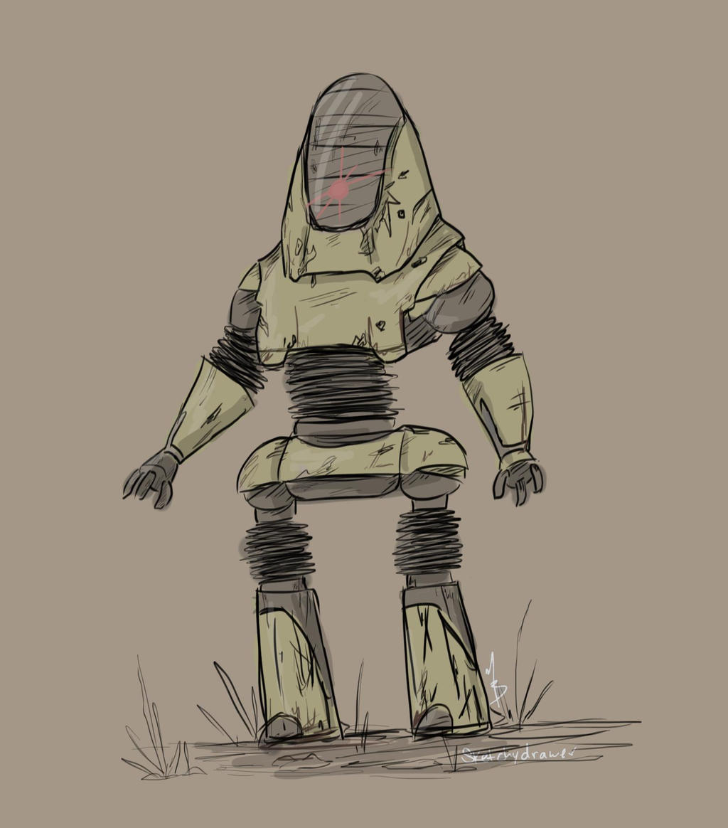 Protectron Sketch Protectron by zetsumeininja on DeviantArt