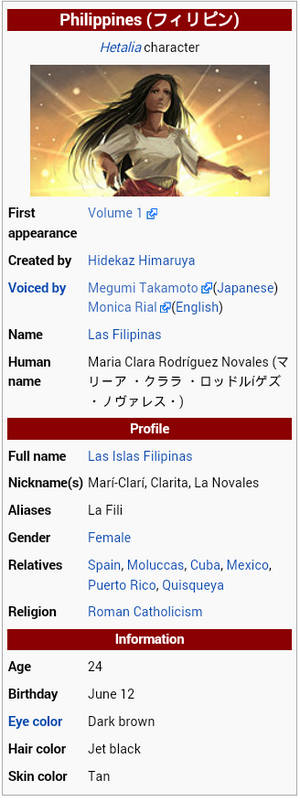 AH/Hetalia Wikipedia Infobox - Philippines