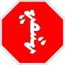 AH Stop Signage: Mongolian (Vertical)