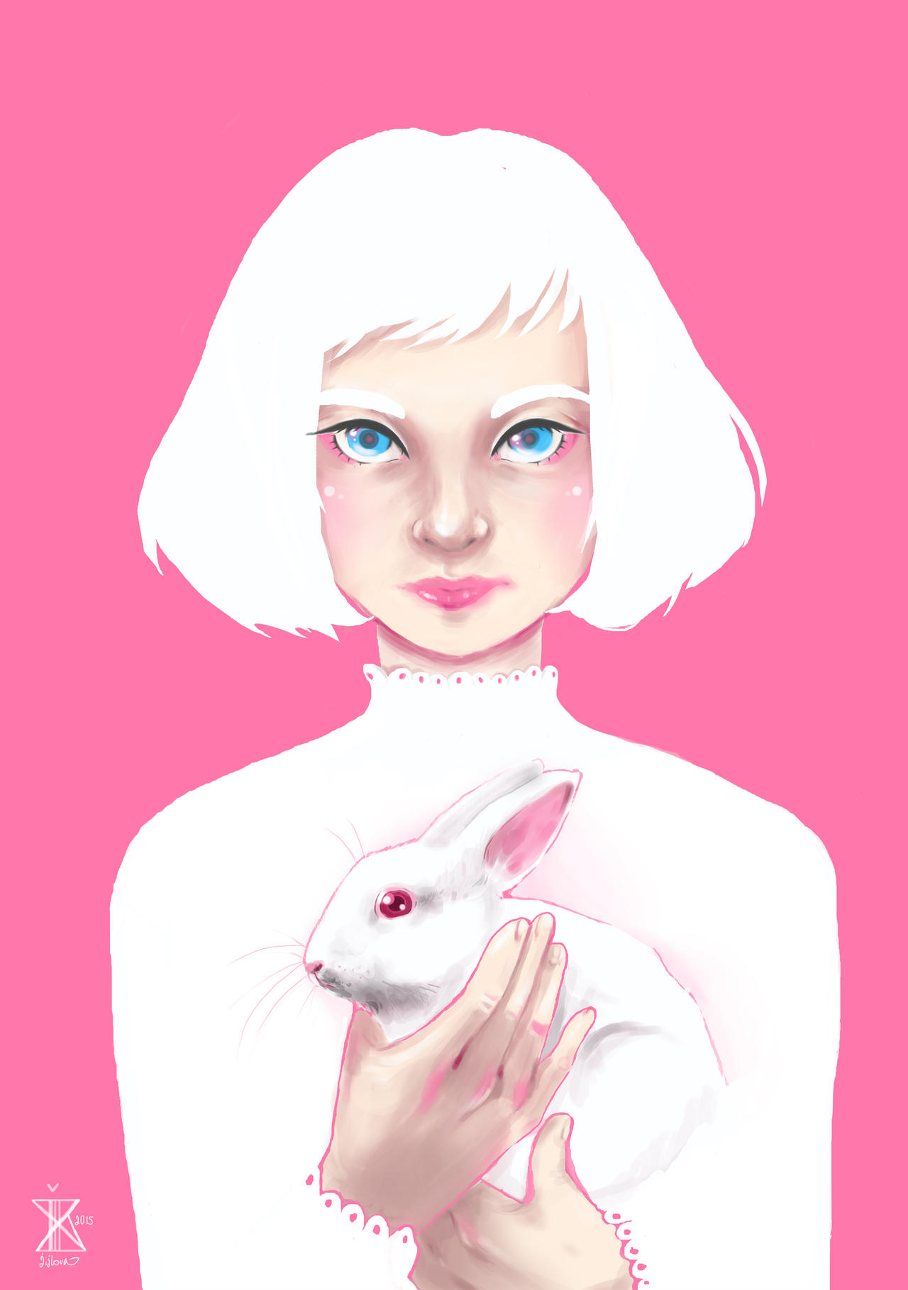 Pink rabitt by NeobaraArt on DeviantArt