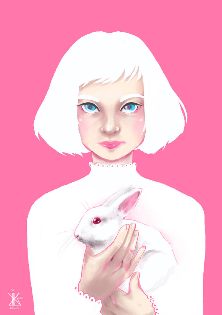 Pink rabitt by NeobaraArt on DeviantArt