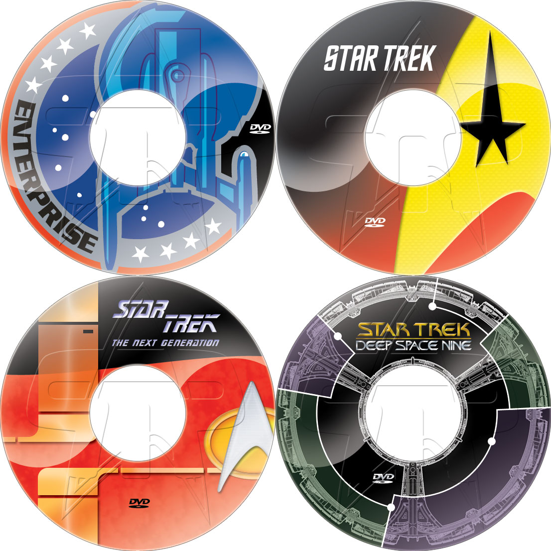 Star Trek series DVD labels