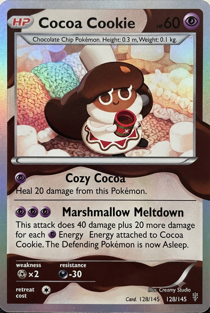 chocolate pokemon cards Charapaki Japan Candy Store Cocoa Cookie Pokemon Card by