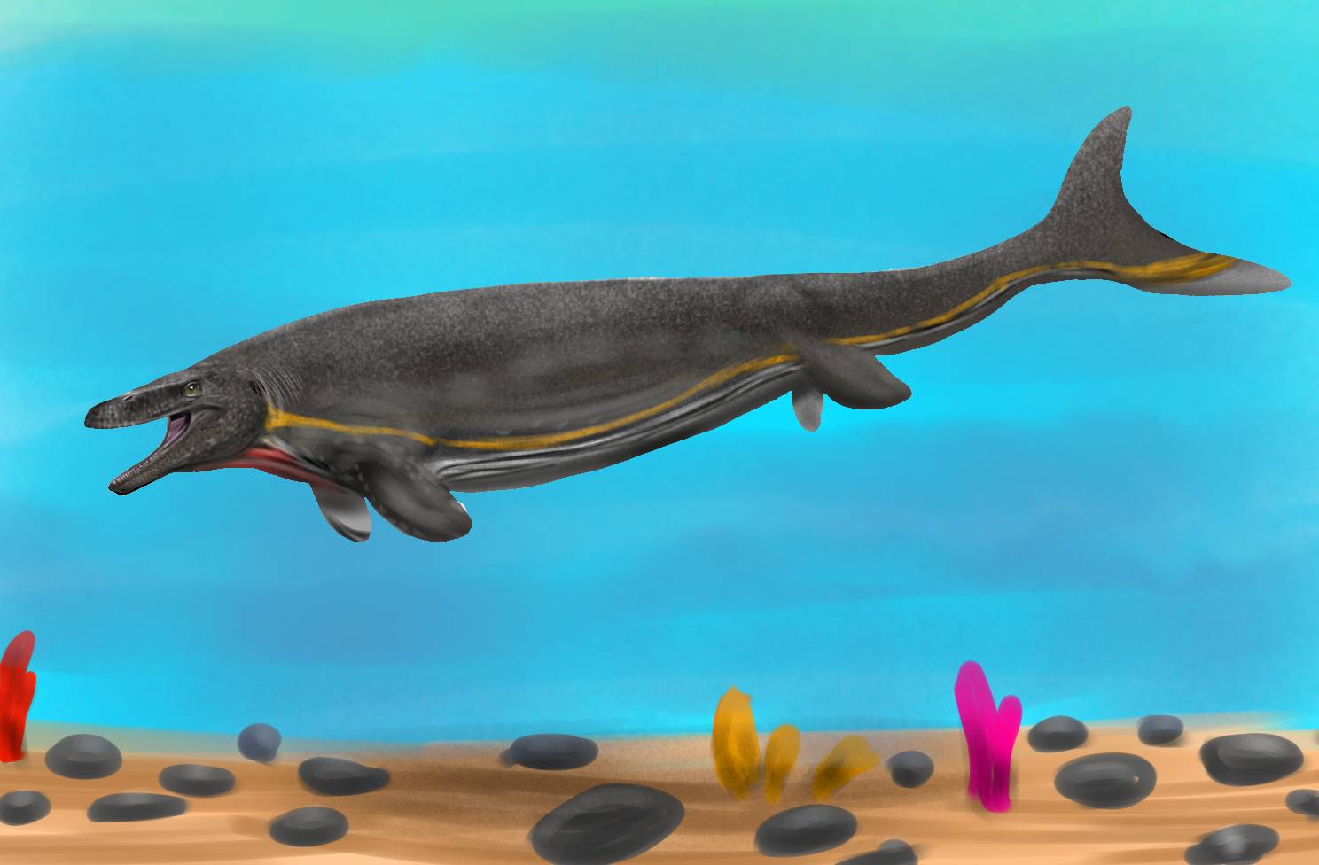Mosasaurus paleoart 2022 by HenriqueSantos2810 on DeviantArt