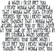 when i first met you