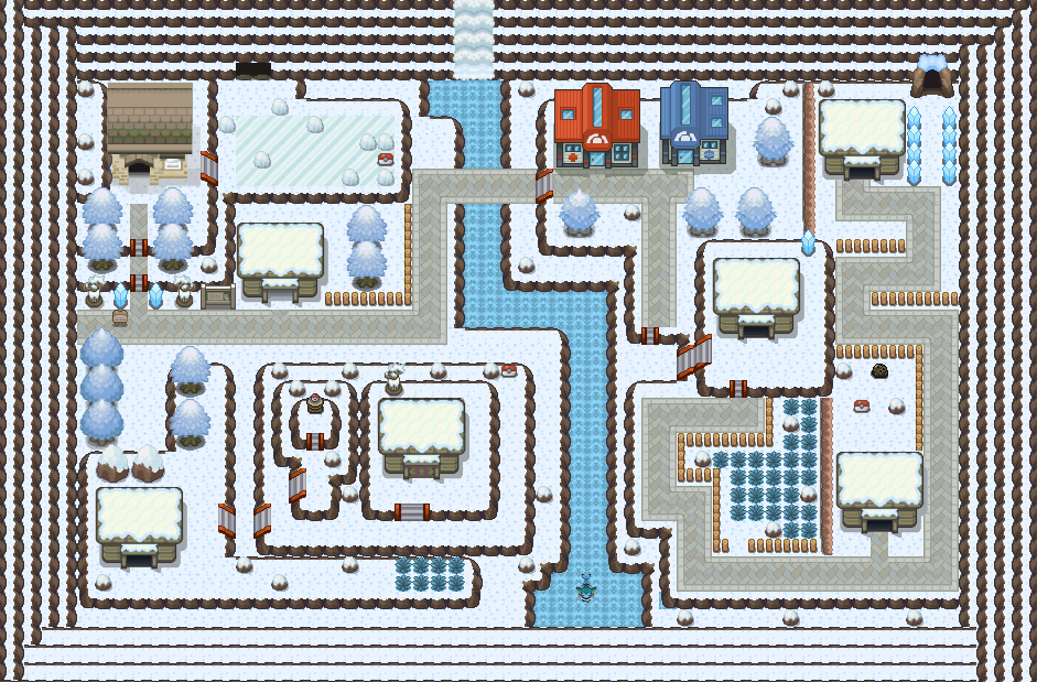 Pokemon Primal Snowy Mountain City