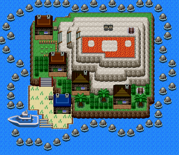 Cinnabar Island in Pokemon Yellow for GBC by CK47 on DeviantArt