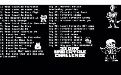 30 day undertale challenge