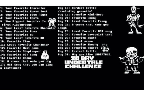 30 day undertale challenge